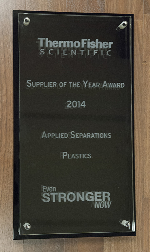 Applied Separations is a ThermoFisher Scientific supplier of the year